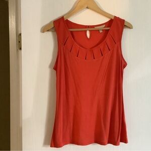 Elegant Orange Sleeveless Top